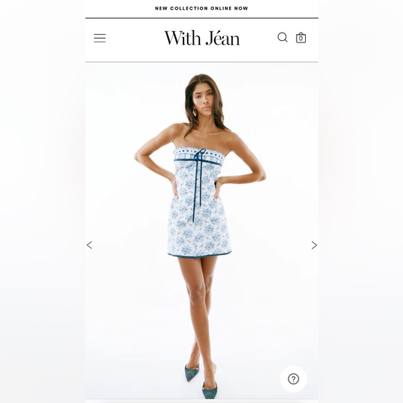 *AUTHENTIC* With Jean Sabrin Dress in Toile Papillon - Picture 2 of 15